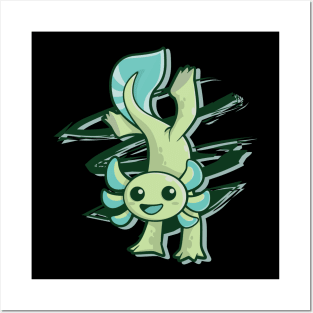 Funny Axolotl TShirt for Gymnasts and Amphibian Owners Posters and Art